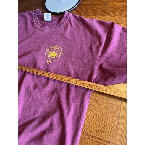 Vintage Boy Scouts Staff T Shirt XL - Twin Arrow Camp Maroon Red Faded Cub Scout - Picture 7 of 9
